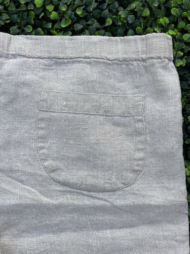Chico's Design Khaki 2 Piece Set 100% Linen Button Down Shirt Sz 2 & Sz1 Pants - Picture 17 of 21