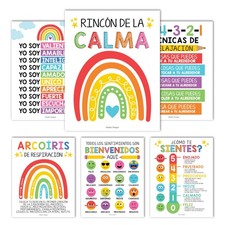 Spanish Classroom Decorations - 6 Spanish Classroom Posters Elementary, Calm ...