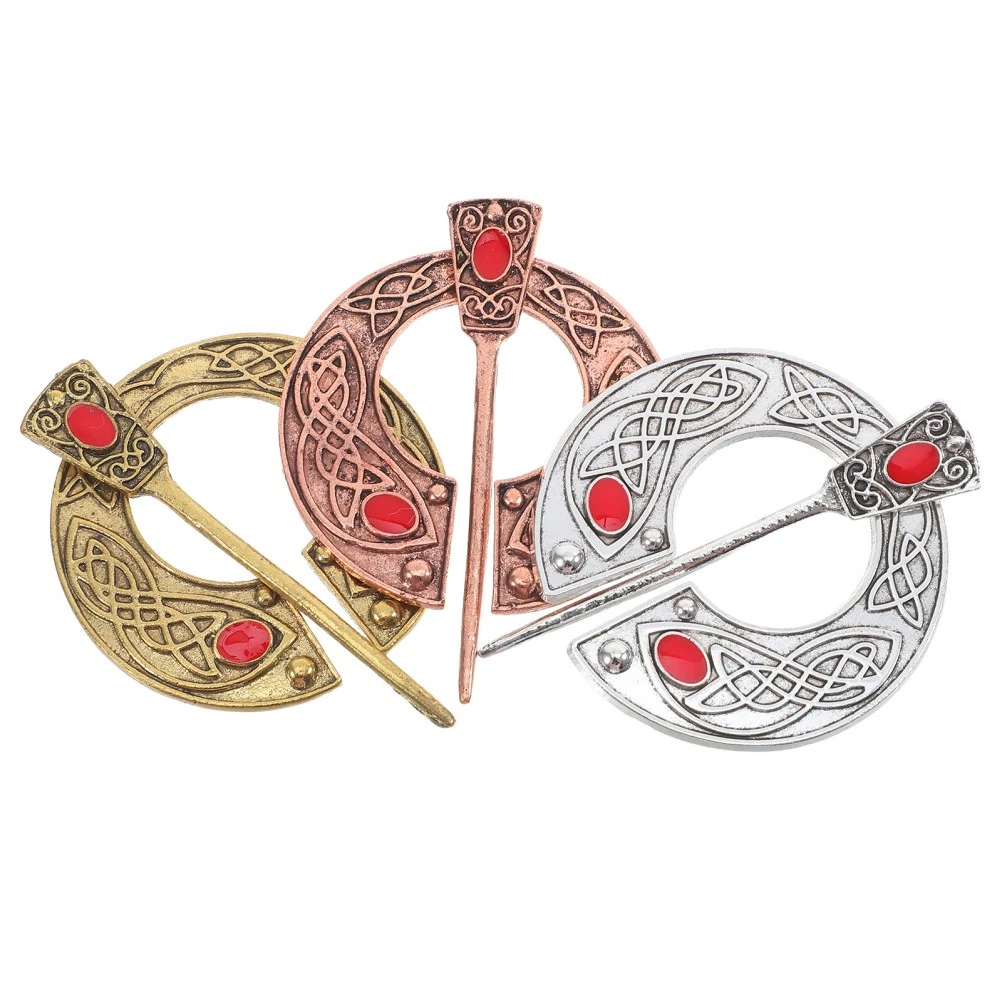 Broche pénannulaire viking : fermoir de cape élégant en laiton