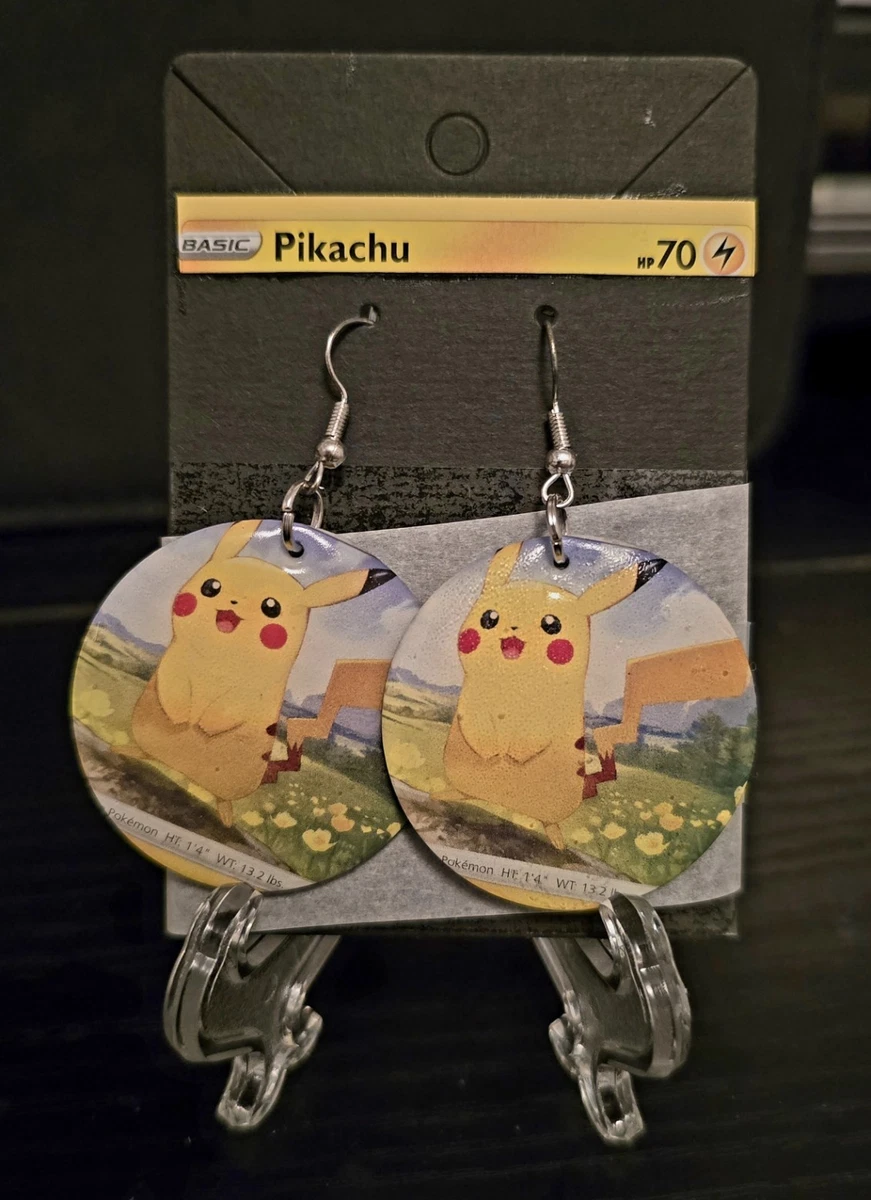 pokemon card earrings Pokmon  Jennnayyy's Crafted With A Meticulous Enamel Coating Mini Crystal Pokmon Card Earrings