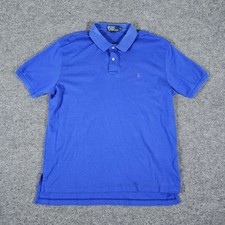 Polo Ralph Lauren Mens Tag XL Blue Short Sleeve Classic Fit Polo Shirt Preppy