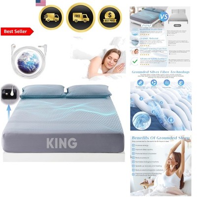 Grounding Sheet King Size Organic Cotton Silver Fiber Earth Connected Bedding