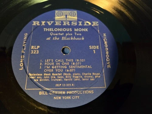Thelonious Monk Quartet Plus Two – At The Blackhawk LP (DISC ONLY, NO COVER)