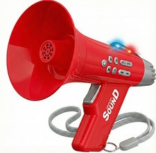Voice Changer Megaphone for Kids, Pink, 4 Voice Modes with Colorful Lights