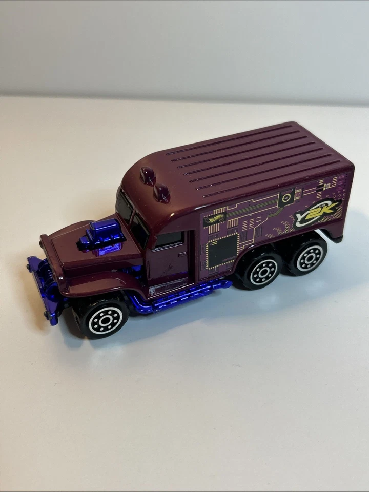 LOTE de metal camión de bomberos púrpura fundido a presión Hot Wheels 1999 Y2K Mattel Foto 4 de 4