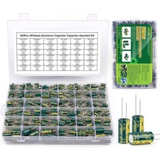 925Pcs Aluminum Electrolytic Capacitor Assortment Kit 36 Values 1uF-1000uF