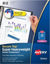 Diamond Clear Top Sheet Protectors Super Heavyweight Page Protectors 3 Ring