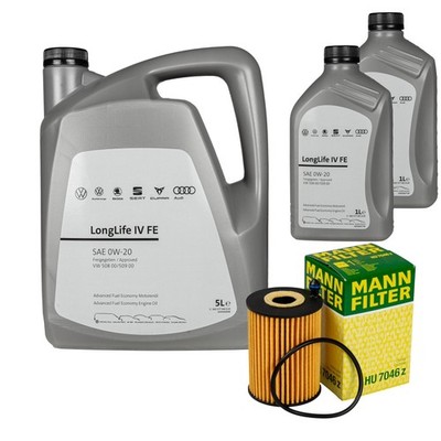 MANN Ölfilter 7L VW LongLife IV FE 0W-20 für Audi A4 Avant 8W5 8WD B9 35 TDI