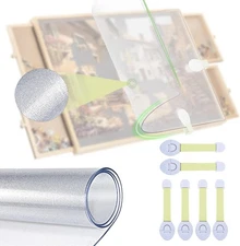 1500 Pieces Puzzle Board Cover Mat, 34"x26" Jigsaw Table with... 