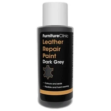 2-in-1 Leather Repair Paint for Scratches & Tears - Dark Grey, Easy Application