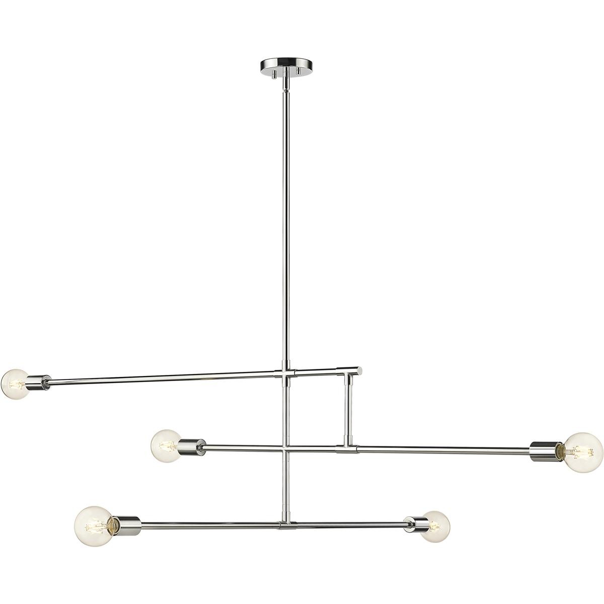 Z-Lite 731-5CH Modernist 5 Light 4.75 inch Chrome Chandelier Ceiling Light