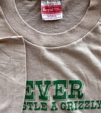 Vintage 80s Yukon Jack Liqueur Promo T-shirt XL Royal First Class Single Stitch