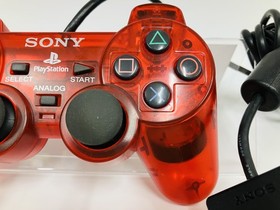 PS2 Controllers Skeleton Red Clear SCPH-10010  Dual Shock 2 Tested & Memory card