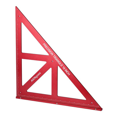 18'' Precision Triangle Square - Dual Metric & Imperial Ruler for Carpenters
