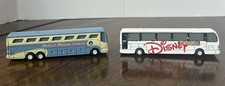 Disney Parks Diecast Bus Lot Disney Transport  Magical Express Retired 2pc