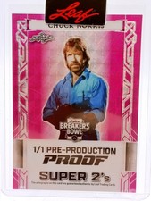 Marketplace image: 2024 Leaf Super 2's Proof Superfractor Pink Chuck Norris 1/1