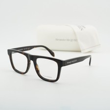 Alexander McQueen AM0357O 002 Havana 52mm Eyeglasses New Authentic