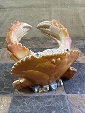 Adorable Resin Brightly Colored Crab Wine Bottle Holder Coastal Beach
