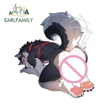 EARLFAMILY 5.1" Furry Car Sticker VAN Storage Flask Artistic Host PVC SUV Decal