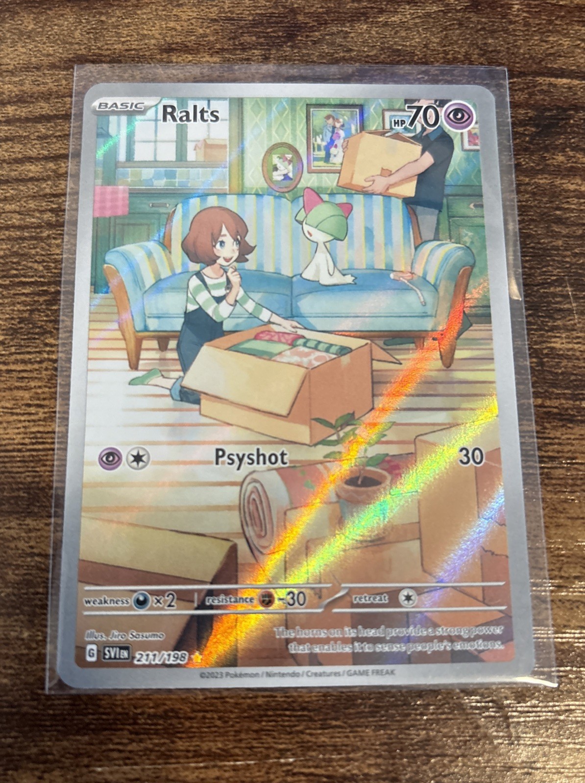Pokemon TCG Ralts 211/198 Scarlet & Violet Base Set Illustration Rare Near Mint