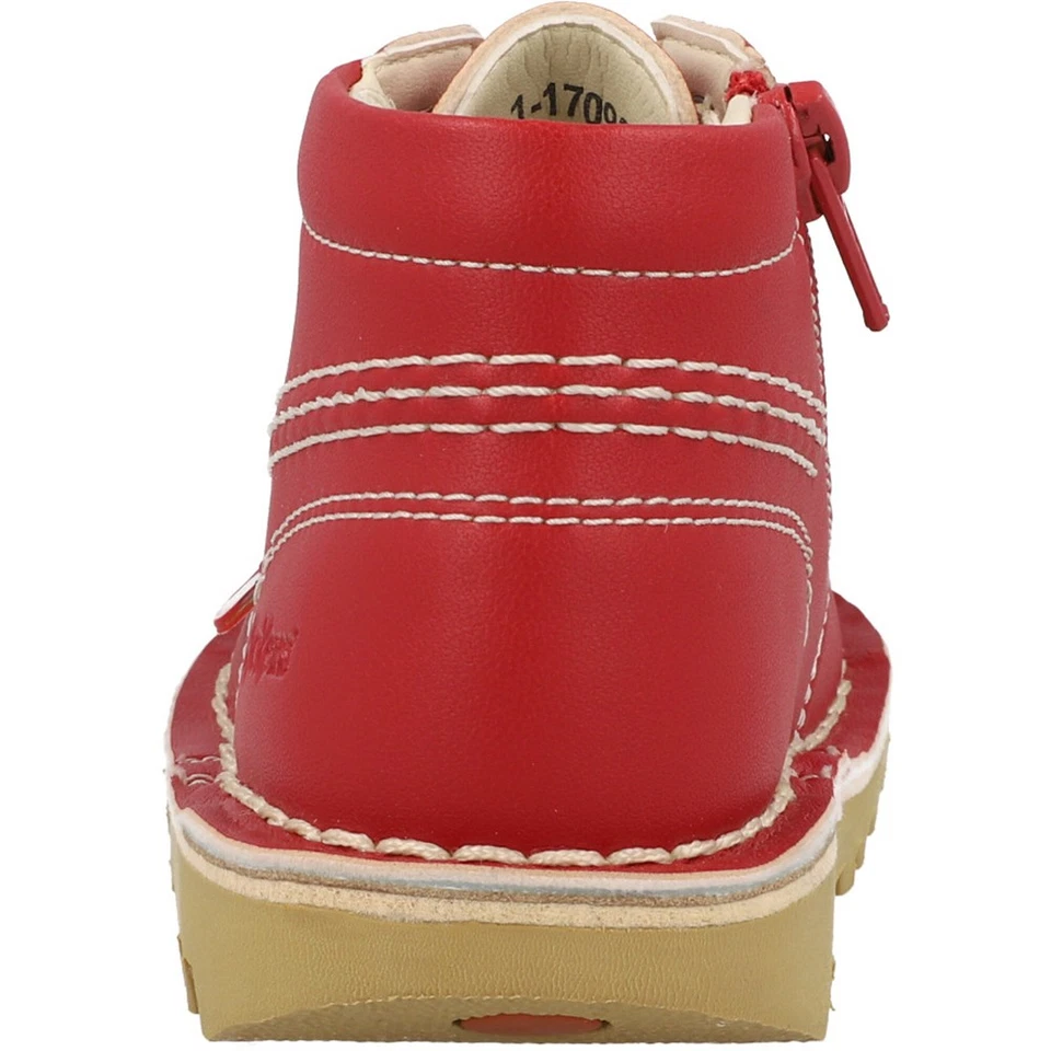 Kickers Kick Hi Vegan Red Boots 100% Vegan Material PETA Approved Durable - Image 3 of 4