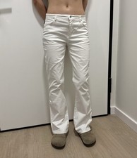 DDP Moschino Jeans Vintage White Flared Pants Mid Rise Size 29