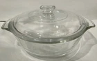Vintage Anchor Hocking 1qt Clear Serving Casserole Dish & Lid