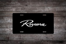 Buick Riviera Car License Plate Black Plate With White Text Buick Riviera Car License Plate Black Plate With White Text