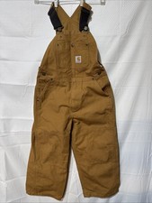 Carhartt Youth Loose Fit Overalls Brown - Sz 8
