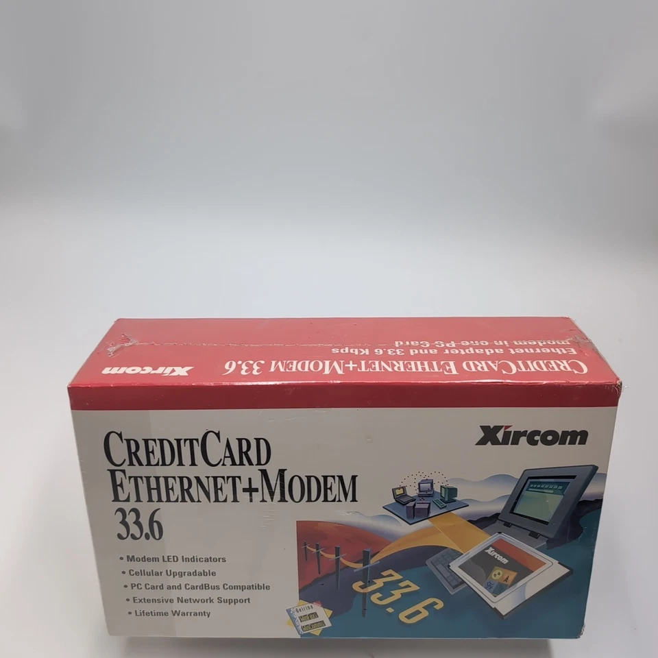Xircom 33.6 Credit Card Ethernet modem New Sealed In Box - Image 2 of 4