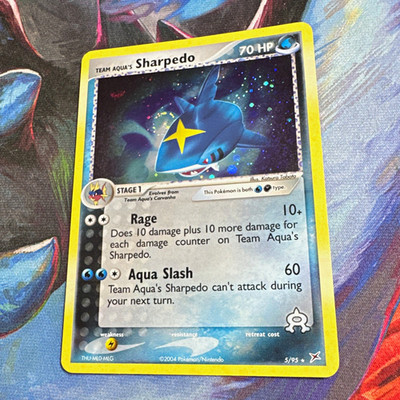 Nintendo Pokémon Tcg Team Aqua's Sharpedo 5/95 Englisch 2004 Delta species swirl