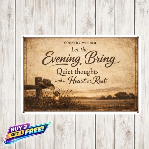 Cowboys Prayer Rustic Western Wall Art Vintage Cowboy Prayer Tin Sign