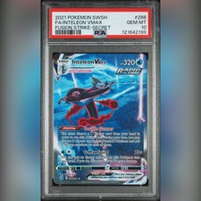 PSA 10 Inteleon VMAX 266/264 Full Art Fusion Strike Secret Rare 2021 Pokemon