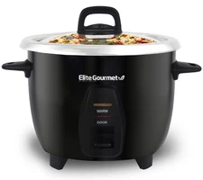 Elite Gourmet Electric 10-Cup Rice Cooker Nonstick Pot Easy Clean
