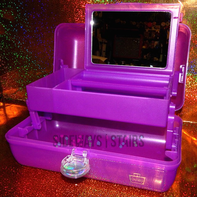 CABOODLES JELLIES PURPLE SPARKLE vintage glitter cosmetics craft storage RARE eBay