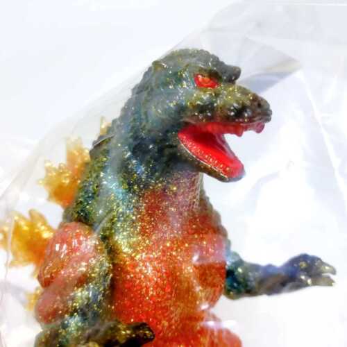 Godzilla 1995 Marmit Desugoji Roaring Limited Gold Glitter Lame Red Eyes Rare - Picture 1 of 4