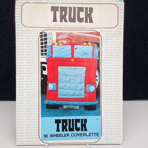 Down On The Farm Original Truck Critter Coverlette Quilt Pattern #109 VTG
