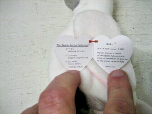 Ty Beanie Babies "KuKu" The Bird 1997 - Retired, Rare & With Errors - Bild 6 von 6