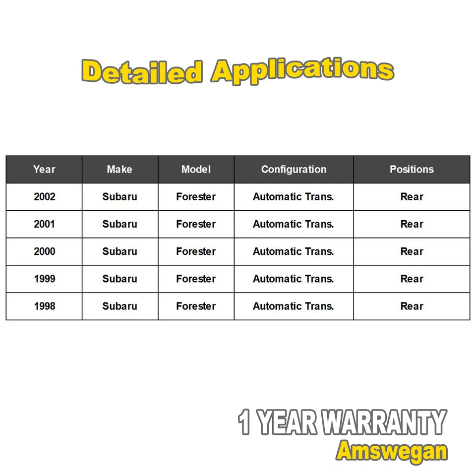 Rear Drive Shaft Assembly For 1998-2002 Subaru Forester AWD Automatic 936-911 Foto 2 de 4