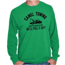 Camel Towing Wedged In Tight Camel Toe Gift Long Sleeve Tshirt Tee for Adults