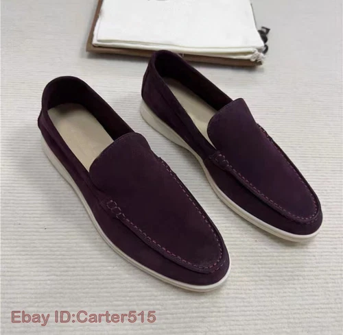 Mocasines informales de gamuza estilo británico para hombre ligeros sin cordones zapatos cómodos 38-48 - Imagen 23 de 46