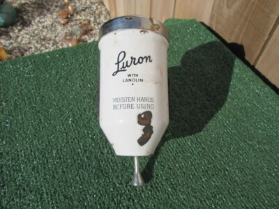 #ad Vintage Luron Wall Mount Porcelain Powder Gas Station Soap Dispenser $88.80