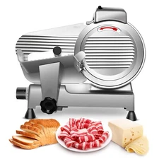 Commercial Meat Slicer 10" Blade Electric Frozen Meat Cheese Food Slicer 240W