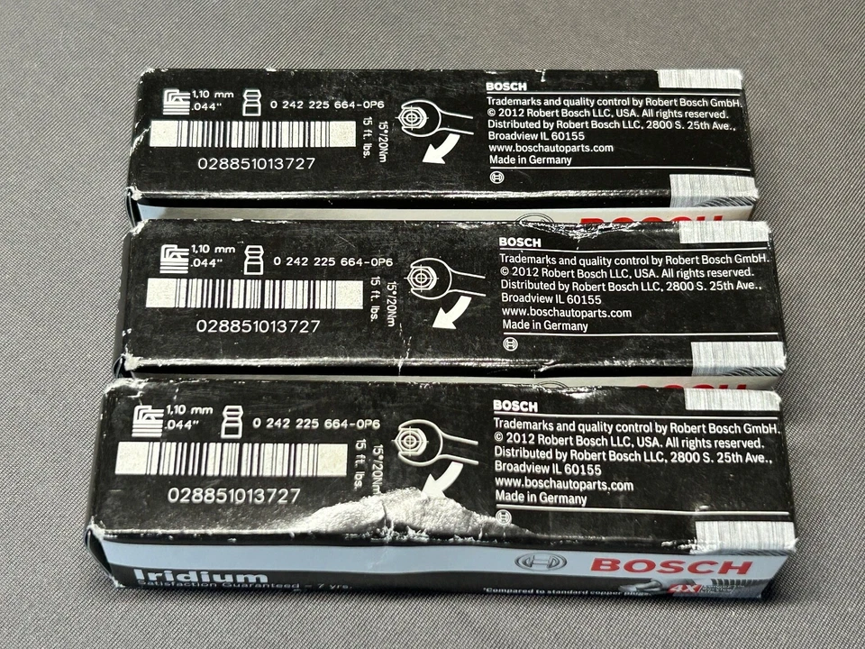 批量 4 件 博世 9654 火花塞 适用于 2003 - 2005 道奇 Neon L4-2.4L — 第 2/3 张图片