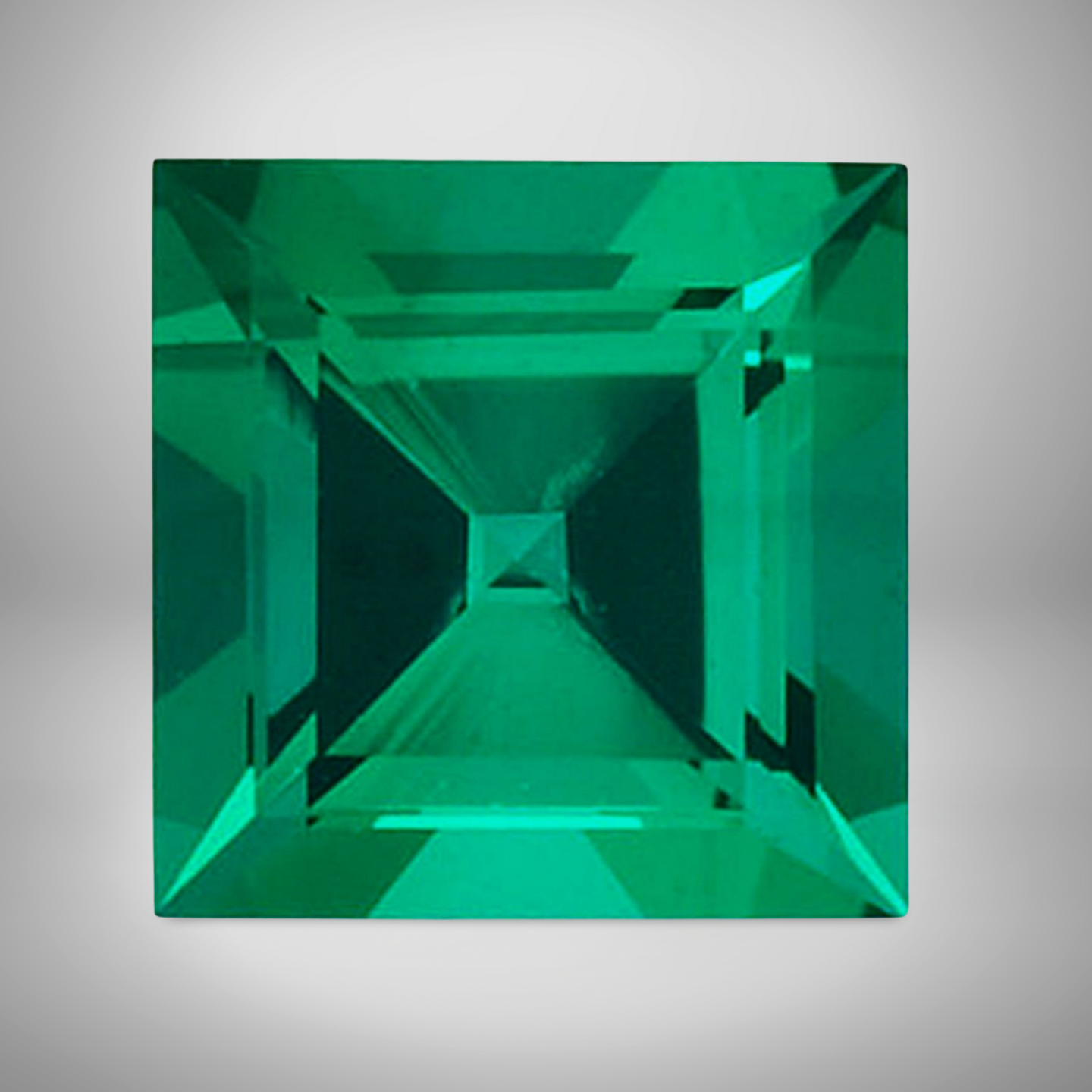 Emerald Square Cut Gemstone 5 Cts - 12 mm Flawless Precious Jewelry Gem