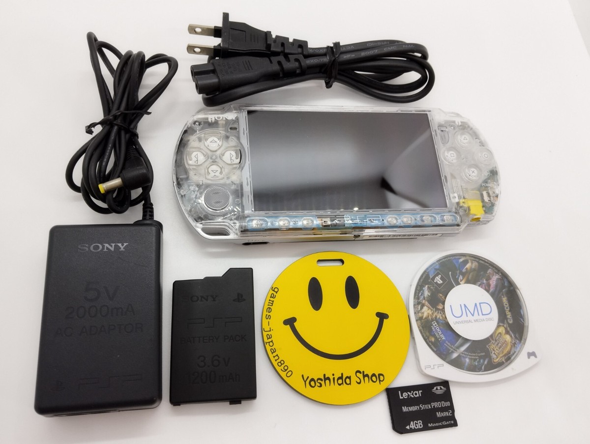 Sony PSP-3000 Playstation Portable Console Clear Shell Customized