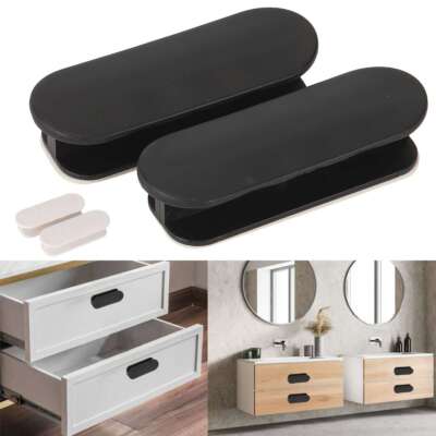 2X Self-Adhesive Cabinet Handle Kitchen Cupboard Drawer Door Wardrobe Pull Knobs