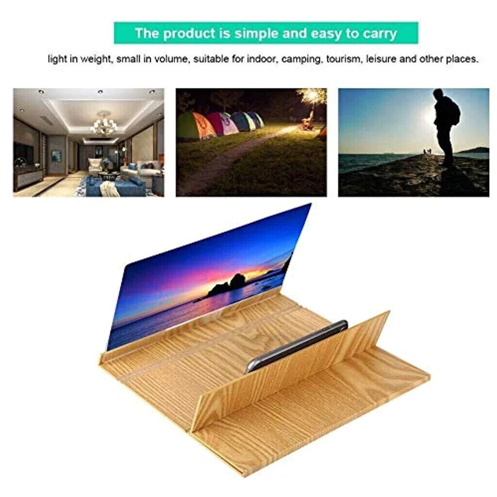 Telefono Pieghevole Lente D'Ingrandimento Per Smartphone 12" Curva 3D - Amplificatore Schermo Con Supporto, Per Film E Video, Compatibile Con Tutti I Telefoni Lente 12 Pollici Pieghevole - Foto 9