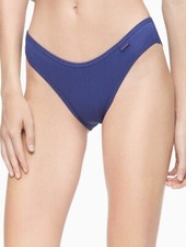NWT Calvin Klein Women's MEDIUM RIBBED BIKINI SOFT GRAPE QD3885-501