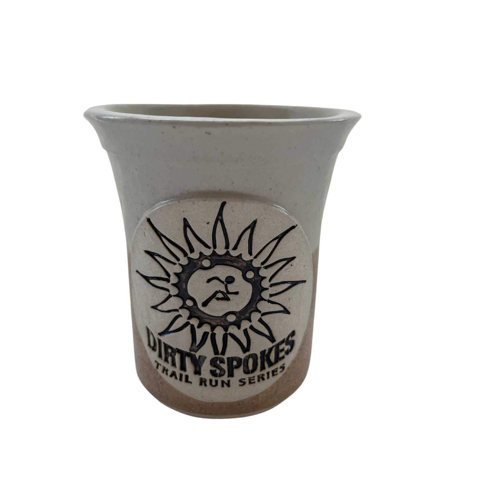 Cerámica firmada por Stegall lanzada a mano RADIOS SUCIOS Trail Run dos tonos sin tapa, EE. UU.